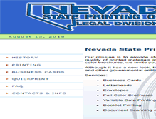 Tablet Screenshot of nvprint.state.nv.us