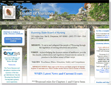 Tablet Screenshot of nursing.state.wy.us