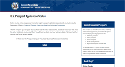 Desktop Screenshot of passportstatus.state.gov