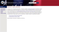 Desktop Screenshot of keystonepipeline-xl.state.gov