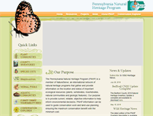 Tablet Screenshot of naturalheritage.state.pa.us