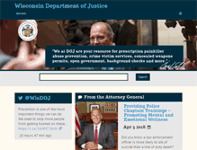 Tablet Screenshot of doj.state.wi.us