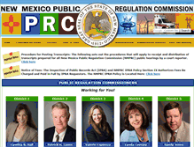 Tablet Screenshot of nmprc.state.nm.us