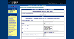 Desktop Screenshot of ncchildcaresearch.dhhs.state.nc.us