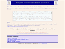 maryland judiciary case search disclaimer