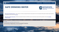 Desktop Screenshot of drinkingwater.state.pa.us