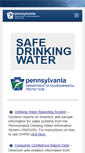 Mobile Screenshot of drinkingwater.state.pa.us
