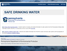 Tablet Screenshot of drinkingwater.state.pa.us