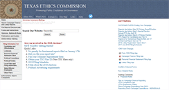 Desktop Screenshot of ethics.state.tx.us