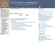 Tablet Screenshot of ethics.state.tx.us