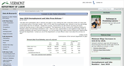 Desktop Screenshot of labor.state.vt.us