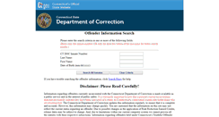 Desktop Screenshot of ctinmateinfo.state.ct.us
