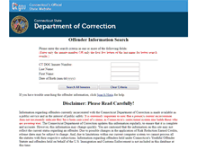 Tablet Screenshot of ctinmateinfo.state.ct.us