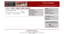 Desktop Screenshot of lawlib.state.md.us
