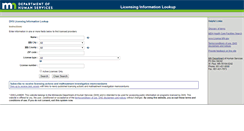 Desktop Screenshot of licensinglookup.dhs.state.mn.us