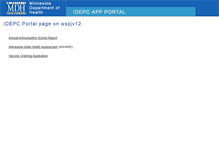Tablet Screenshot of idepc.health.state.mn.us